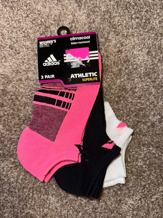 adidas Other - adidas Women's 3-Pack Athletic No-Show Socks - Pink, Black, White